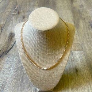 Citrine & pearl necklace 17”